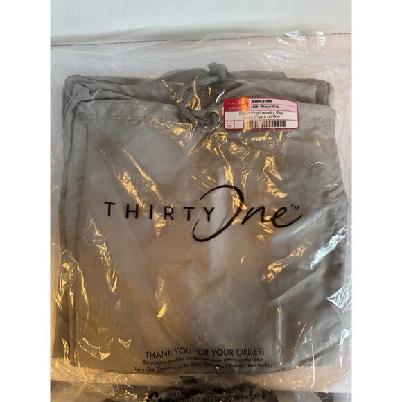 Thirty-One Drawstring Laundry Bag Color Whisper Grey - Picture 1 of 1